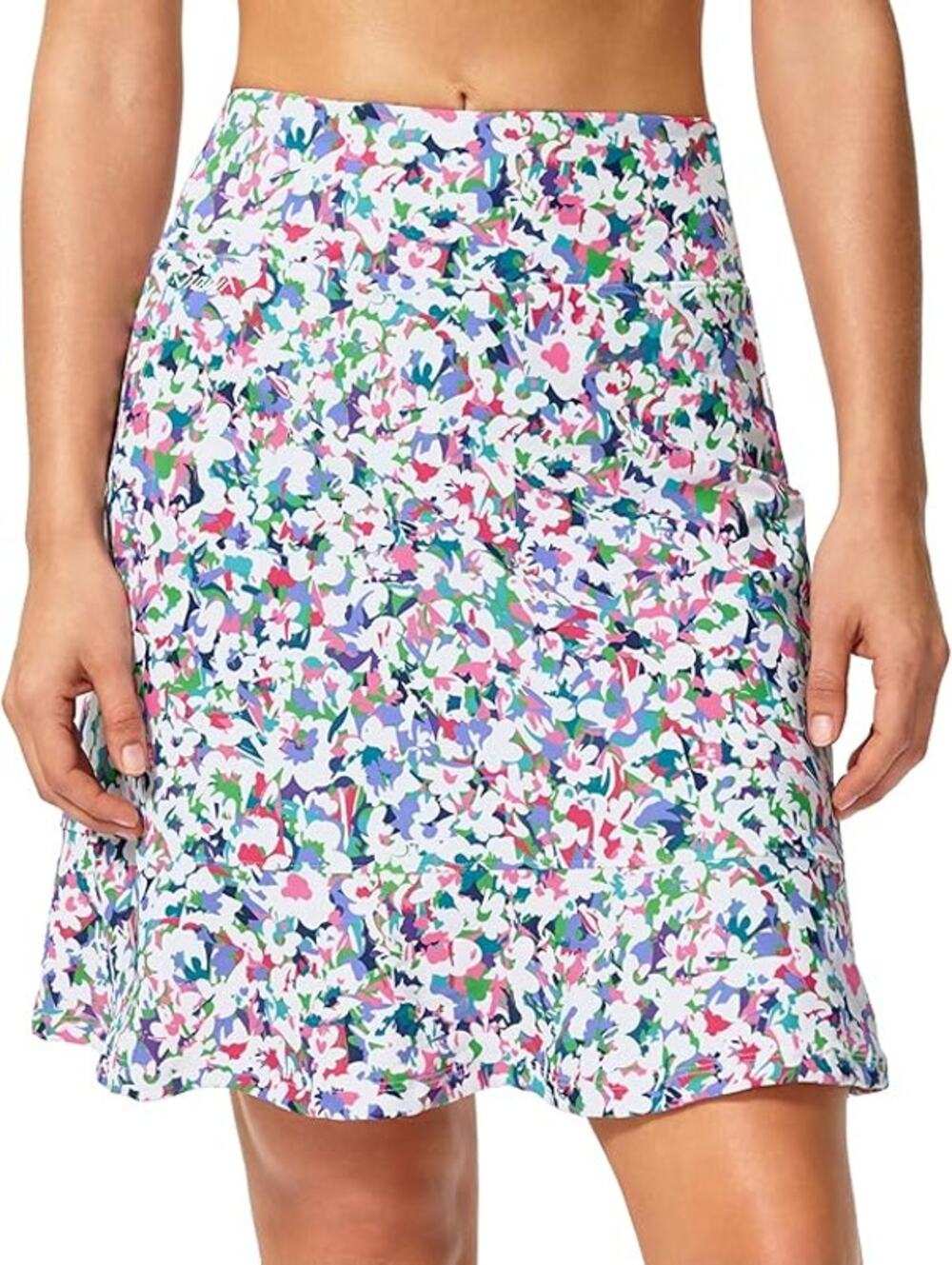 Moteepi Multicolor Floral 20" Swim Ruffle Skirt Vacation Beach Sz L